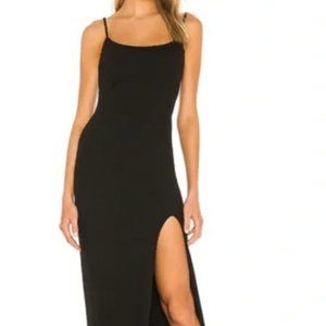 Revolve Nookie Bailey Black Crepe Backless Gown M